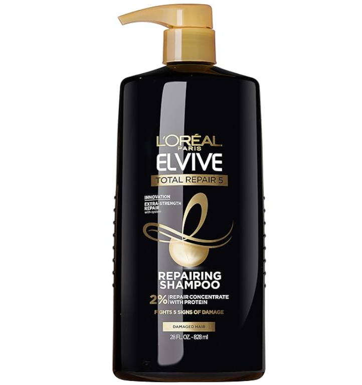 L'Oreal Paris Elvive Total Repair 5 Repairing Shampoo for Damaged Hair Shampoo with Protein and Ceramide for Strong Silky Shiny Healthy Renewed Hair 28 Fl Oz