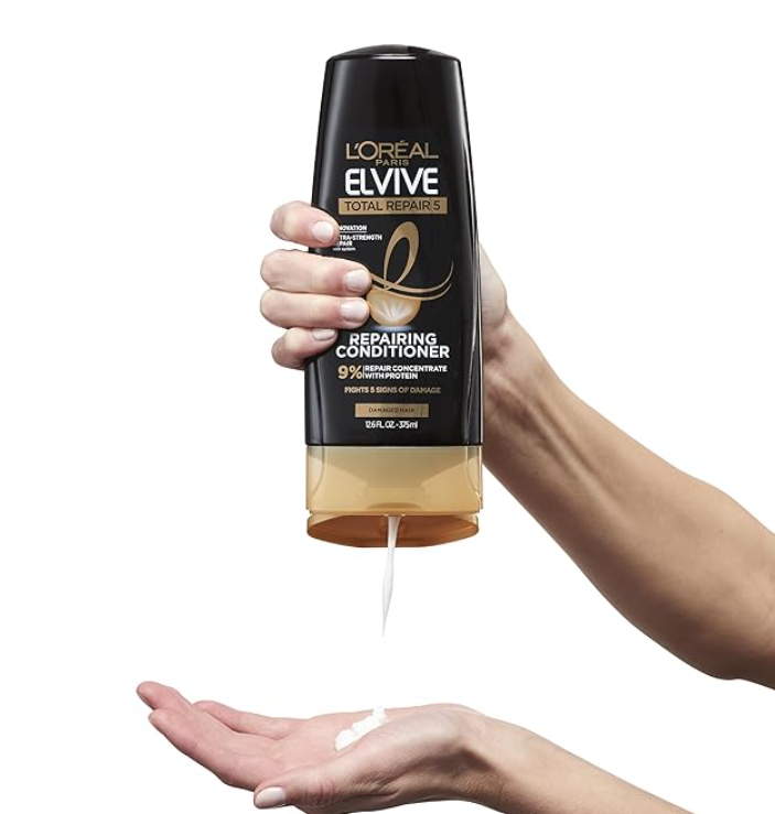 L'Oreal Paris Elvive Total Repair 5 Repairing Shampoo for Damaged Hair Shampoo with Protein and Ceramide for Strong Silky Shiny Healthy Renewed Hair 28 Fl Oz