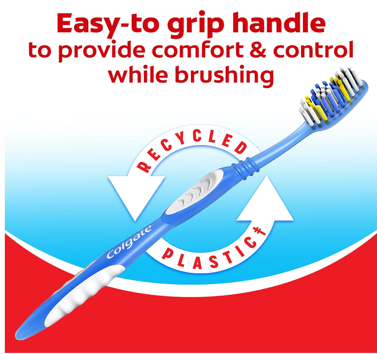 Colgate Extra Clean Toothbrush, Soft Toothbrush for Adults Packaging May Vary, 6 Count