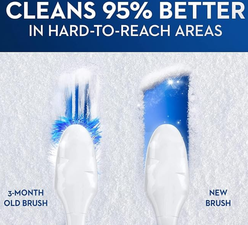 Oral-B Pulsar 3D White Pulsar Battery Toothbrush, Soft, 2 Count (Colors May Vary)
